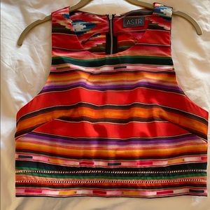Mexican blanket crop top